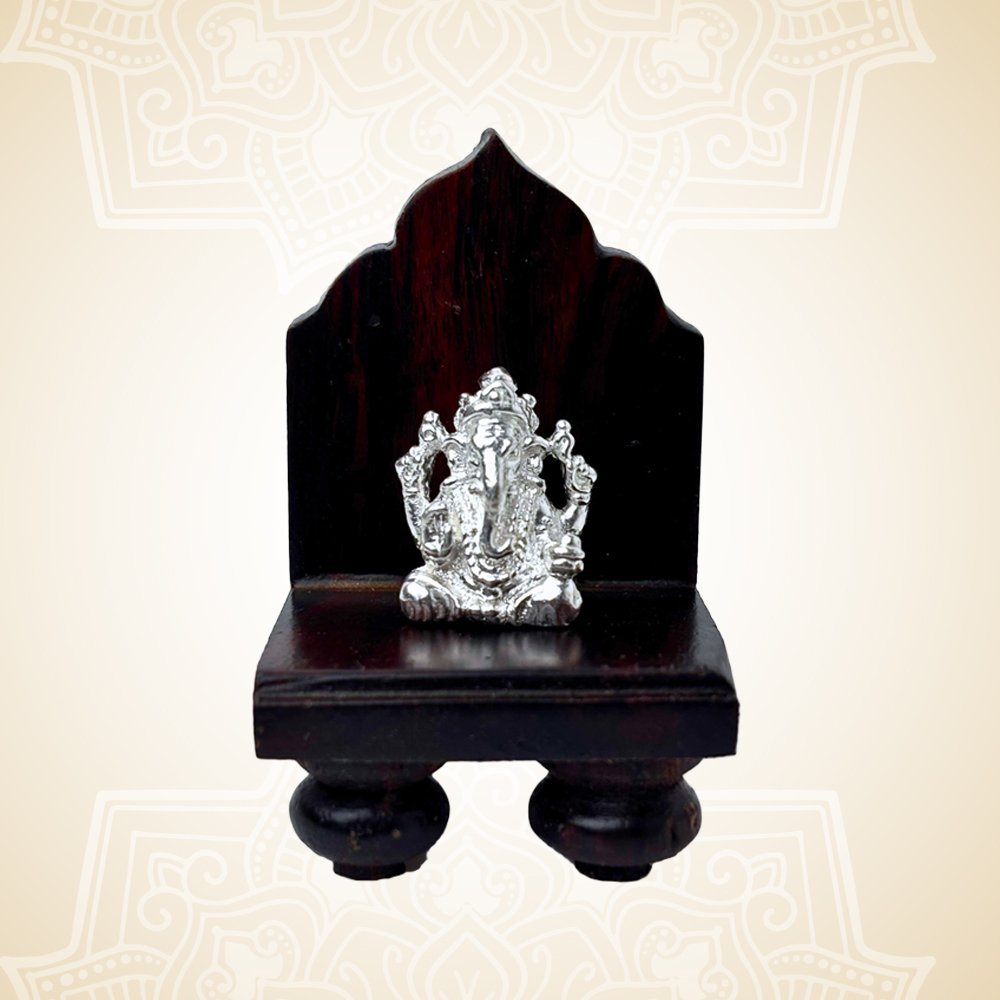 Mini simhasan with Ganesh