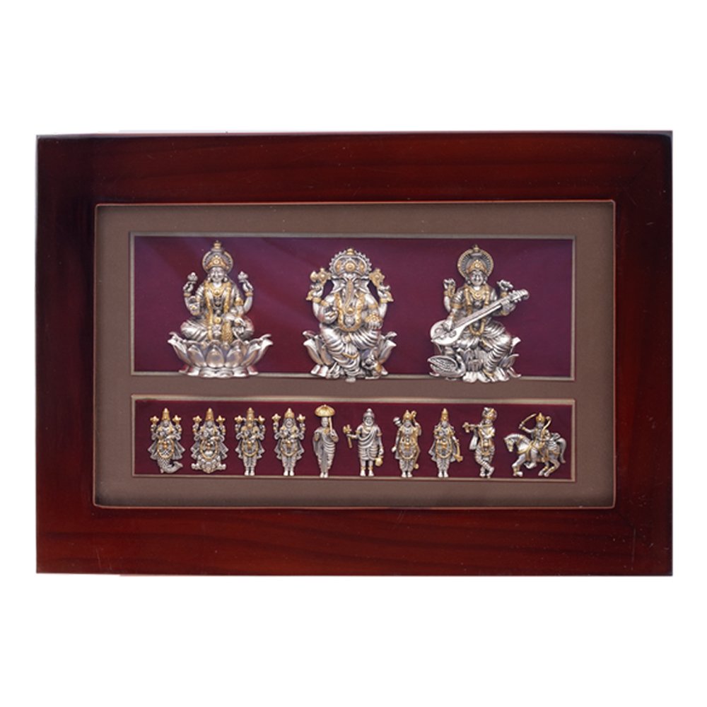 Lakshmi, Ganesha & Saraswathi With Dasavatharam 170